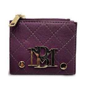 Badgley Mischka Purple Quilted Wallet
